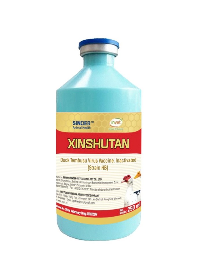 Vaccine Xinsutan, nhập khẩu từ Tập đoàn Sinder, Trung Quốc.